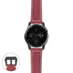 g.dax10.p560a Main Red StrapsCo DASSARI Salvage Thick Padded Distressed Italian Leather Watch Band Strap with Matte Black Buckle