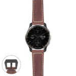 g.dax10.p560a Main Rust StrapsCo DASSARI Salvage Thick Padded Distressed Italian Leather Watch Band Strap with Matte Black Buckle