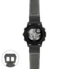 g.dg1.p560a Main Black StrapsCo DASSARI Salvage Thick Padded Distressed Italian Leather Watch Band Strap with Matte Black Buckle