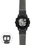 g.dg1.p560a Main Black StrapsCo DASSARI Salvage Thick Padded Distressed Italian Leather Watch Band Strap with Matte Black Buckle