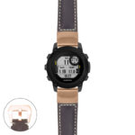 g.dg1.p560a Main Dark Brown StrapsCo DASSARI Salvage Thick Padded Distressed Italian Leather Watch Band Strap with Rose Gold Buckle