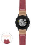 g.dg1.p560a Main Red StrapsCo DASSARI Salvage Thick Padded Distressed Italian Leather Watch Band Strap with Rose Gold Buckle