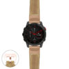 g.ep2.p560a Main Beige StrapsCo DASSARI Salvage Thick Padded Distressed Italian Leather Watch Band Strap with Rose Gold Buckle