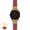 g.ep2.p560a Main Red StrapsCo DASSARI Salvage Thick Padded Distressed Italian Leather Watch Band Strap with Yellow Gold Buckle