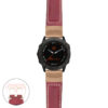 g.f6.p560a Main Red StrapsCo DASSARI Salvage Thick Padded Distressed Italian Leather Watch Band Strap with Rose Gold Buckle