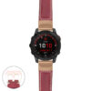 g.f7.p560a Main Red StrapsCo DASSARI Salvage Thick Padded Distressed Italian Leather Watch Band Strap with Rose Gold Buckle