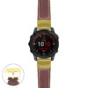 g.f7.p560a Main Rust StrapsCo DASSARI Salvage Thick Padded Distressed Italian Leather Watch Band Strap with Yellow Gold Buckle