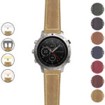 g.fch.p560a Gallery Beige StrapsCo DASSARI Salvage Thick Padded Distressed Italian Leather Watch Band Strap