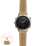 g.fch.p560a Main Beige StrapsCo DASSARI Salvage Thick Padded Distressed Italian Leather Watch Band Strap with Rose Gold Buckle