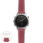 g.fch.p560a Main Red StrapsCo DASSARI Salvage Thick Padded Distressed Italian Leather Watch Band Strap with Silver Buckle