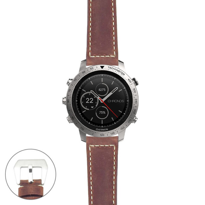 g.fch.p560a Main Rust StrapsCo DASSARI Salvage Thick Padded Distressed Italian Leather Watch Band Strap with Silver Buckle