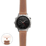 g.fch.p560a Main Tan StrapsCo DASSARI Salvage Thick Padded Distressed Italian Leather Watch Band Strap with Rose Gold Buckle