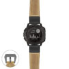 g.i.p560a Main Beige StrapsCo DASSARI Salvage Thick Padded Distressed Italian Leather Watch Band Strap with Matte Black Buckle