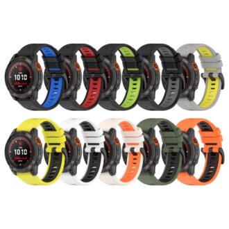 g.r80 All Color StrapsCo Colorblock Endurance Watch Band Strap for Garmin Fenix 7 Pro 7S Pro 7X Pro