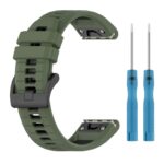 g.r80.11.1 Green & Black StrapsCo Colorblock Endurance Watch Band Strap for Garmin Fenix 7 Pro 7S Pro 7X Pro