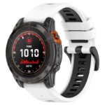 g.r80.22.1 Front White & Black StrapsCo Colorblock Endurance Watch Band Strap for Garmin Fenix 7 Pro 7S Pro 7X Pro