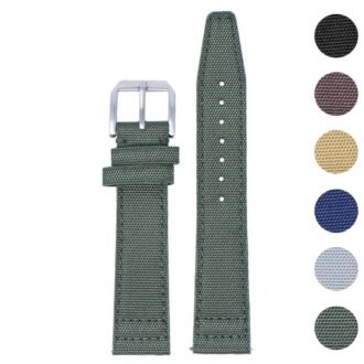 iw10 Gallery DASSARI Kevlar Nylon Leather Watch Band Strap 20mm 21mm 22mm