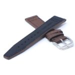 iw10.2 Cross Brown DASSARI Kevlar Nylon Leather Watch Band Strap 20mm 21mm 22mm