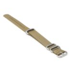 nt17.3 Angle Khaki StrapsCo Tactical Nylon One Piece Military Watch Band Strap 20mm 22mm 24mm