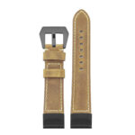 p560a Up Beige StrapsCo DASSARI Salvage Thick Padded Distressed Italian Leather Watch Band Strap with Matte Black Buckle