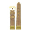 p560a Up Beige StrapsCo DASSARI Salvage Thick Padded Distressed Italian Leather Watch Band Strap with Yellow Gold Buckle