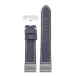 p560a Up Blue StrapsCo DASSARI Salvage Thick Padded Distressed Italian Leather Watch Band Strap with Silver Buckle