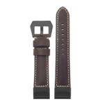 p560a Up Dark Brown StrapsCo DASSARI Salvage Thick Padded Distressed Italian Leather Watch Band Strap with Matte Black Buckle