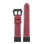 p560a Up Red StrapsCo DASSARI Salvage Thick Padded Distressed Italian Leather Watch Band Strap with Matte Black Buckle