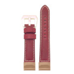 p560a Up Red StrapsCo DASSARI Salvage Thick Padded Distressed Italian Leather Watch Band Strap with Rose Gold Buckle