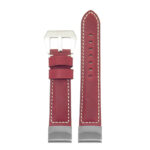 p560a Up Red StrapsCo DASSARI Salvage Thick Padded Distressed Italian Leather Watch Band Strap with Silver Buckle