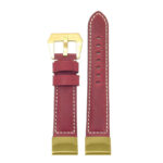 p560a Up Red StrapsCo DASSARI Salvage Thick Padded Distressed Italian Leather Watch Band Strap with Yellow Gold Buckle