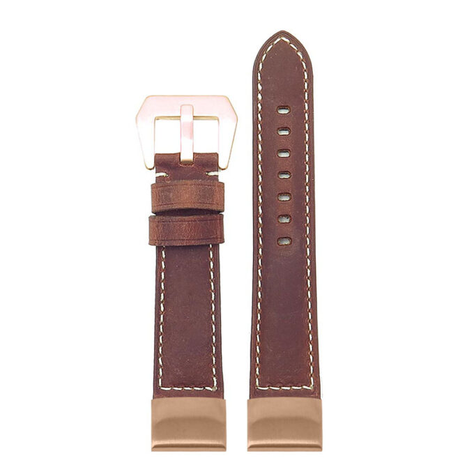 p560a Up Rust StrapsCo DASSARI Salvage Thick Padded Distressed Italian Leather Watch Band Strap with Rose Gold Buckle