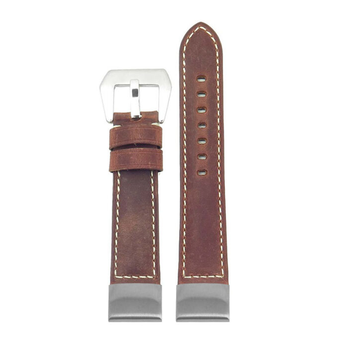 p560a Up Rust StrapsCo DASSARI Salvage Thick Padded Distressed Italian Leather Watch Band Strap with Silver Buckle