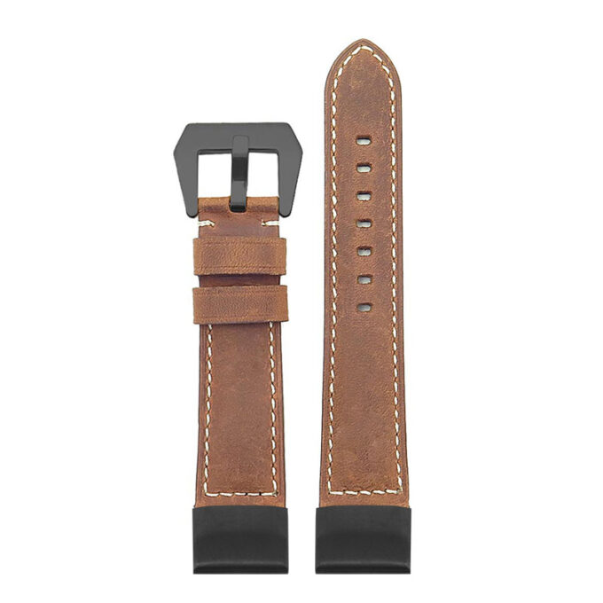 p560a Up Tan StrapsCo DASSARI Salvage Thick Padded Distressed Italian Leather Watch Band Strap with Matte Black Buckle