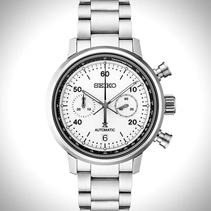 white omega speedmaster & budget alternatives seiko prospex speedtimer limited edition mechanical chronograph srq035