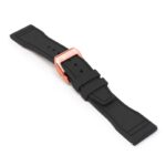 cl.fk18.1.rg Main Black DASSARI Aviator FKM Rubber Pilot Watch Band Strap 20mm 21mm 22mmRose Gold Clasp