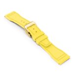 cl.fk18.10.yg Main Yellow DASSARI Aviator FKM Rubber Pilot Watch Band Strap 20mm 21mm 22mmRose Gold Clasp