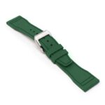 cl.fk18.11.bs Main Green DASSARI Aviator FKM Rubber Pilot Watch Band Strap 20mm 21mm 22mmBrushed Silver Clasp