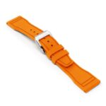 cl.fk18.12.bs Main Orange DASSARI Aviator FKM Rubber Pilot Watch Band Strap 20mm 21mm 22mmBrushed Silver Clasp