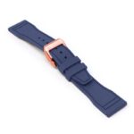 cl.fk18.5.rg Main Navy Blue DASSARI Aviator FKM Rubber Pilot Watch Band Strap 20mm 21mm 22mmRose Gold Clasp