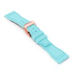 cl.fk18.5b.rg Main Light Blue DASSARI Aviator FKM Rubber Pilot Watch Band Strap 20mm 21mm 22mmRose Gold Clasp