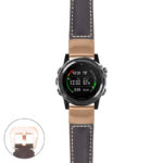 g.dmk1.p560a Main Dark Brown StrapsCo DASSARI Salvage Thick Padded Distressed Italian Leather Watch Band Strap with Rose Gold Buckle