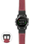 g.dmk1.p560a Main Red StrapsCo DASSARI Salvage Thick Padded Distressed Italian Leather Watch Band Strap with Matte Black Buckle