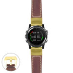 g.dmk1.p560a Main Rust StrapsCo DASSARI Salvage Thick Padded Distressed Italian Leather Watch Band Strap with Yellow Gold Buckle