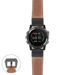 g.dmk1.p560a Main Tan StrapsCo DASSARI Salvage Thick Padded Distressed Italian Leather Watch Band Strap with Matte Black Buckle