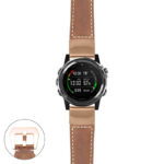 g.dmk1.p560a Main Tan StrapsCo DASSARI Salvage Thick Padded Distressed Italian Leather Watch Band Strap with Rose Gold Buckle