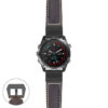 g.dmk2.p560a Main Dark Brown StrapsCo DASSARI Salvage Thick Padded Distressed Italian Leather Watch Band Strap with Matte Black Buckle
