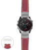 g.dmk2.p560a Main Red StrapsCo DASSARI Salvage Thick Padded Distressed Italian Leather Watch Band Strap with Silver Buckle