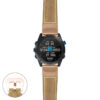 g.dmk2i.p560a Main Beige StrapsCo DASSARI Salvage Thick Padded Distressed Italian Leather Watch Band Strap with Rose Gold Buckle