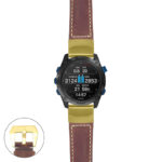 g.dmk2i.p560a Main Rust StrapsCo DASSARI Salvage Thick Padded Distressed Italian Leather Watch Band Strap with Yellow Gold Buckle